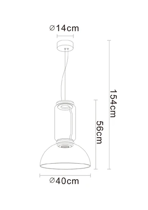 Подвесной светильник Divinare TRUMPET 1242 06 SP-18